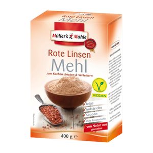 Müllers Mühle Múka z červenej šošovice na pečenie, varenie a zjemnenie 400g