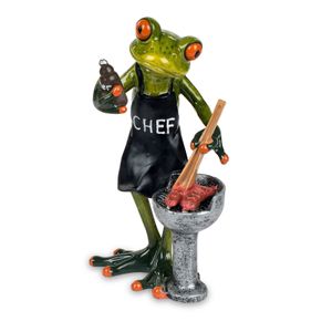 717023 Dekofigur Frosch mit Grill formano