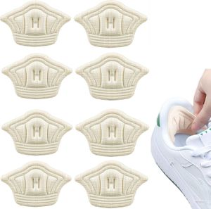 4 Paar Fersenpolster Anti-Slip Fersenhalter Fersenschutz Schuh Polster Fersenkissen Stern Weiß