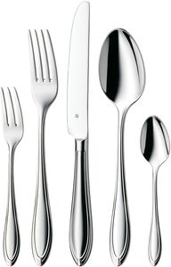 WMF Verona Besteckset 6 Personen, 30 teilig, Monobloc-Messer, Cromargan Edelstahl poliert, glänzend, spülmaschinengeeignet