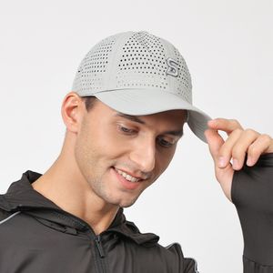 Grau Sommerhut für Erwachsene Baseball Kappe Schnelltrocknend Mesh Hut Herren Damen Outdoor-Sonnenhut