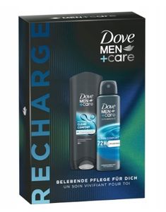 Dove Men+Care Recharge Zestaw Żel pod prysznic 250 ml + Dezodorant 150 ml (PRODUKT Z NIEMIEC)