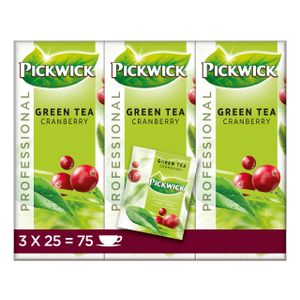 Pickwick Professionelle Grüntee-Cranberry 75 x 1,5 Gramm