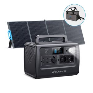 BLUETTI Tragbarer Stromerzeuger EB70 Mit PV200 200W Solar Panel, 716Wh LiFePO4 Batterie-Backup Solarspeicher mit 100W Typ-C, Solargenerator für Autoreisen, Netzunabhängig, Stromausfälle