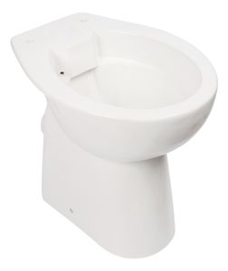 'aquaSu® Stand WC spülrandlos Igeno, +7 cm Erhöhung, Tiefspüler mit waagerechtem Abgang, Tiefspül WC ohne Spülrand, Erhöhte Toilette bodenstehend, Sanitärkeramik in weiß, 57103 6