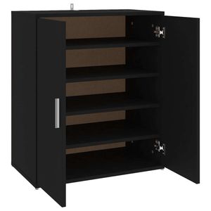 vidaXL Schuhschrank Schwarz 60x35x70 cm Holzwerkstoff