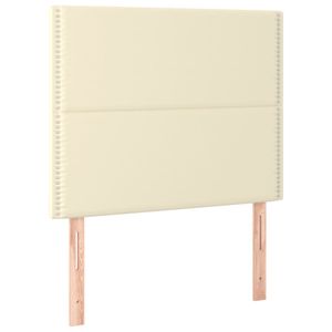 vidaXL Kopfteile 2 Stk. Creme 80x5x78/88 cm Kunstleder