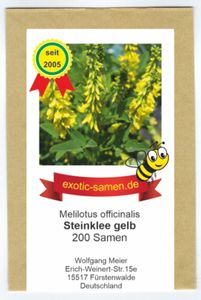 Gelber (echter) Steinklee - Melilotus officinalis - Zier- / Arzneipflanze - Bienenweide - 200 Samen