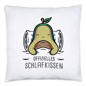 Offizielles Schlaf-Kissen inkl. Füllung Schlafende Avocado Süße Geschenk-Idee Schnarch-Kissen Avocado-Fans