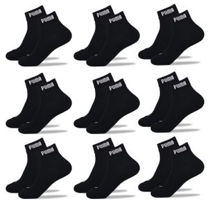 PUMA 9 Paar Sneaker Socken Herren 43-46, Sportsocken Baumwolle, Atmungsaktive Kurze Laufsocken