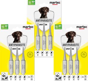 martec PET CARE 9x Spot on für Hunde ab 15 Kg, Spot on Hund, Spot on, Spot on Flöhe Hund, Spot on Hund groß, Spot on für große Hunde, Zeckenschutz Hund