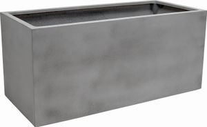 VIVANNO Pflanzkübel Pflanztrog Fiberglas "Maxi", Beton-Design, Grau 100x45x45 cm