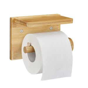 relaxdays Toilettenpapierhalter mit Ablage