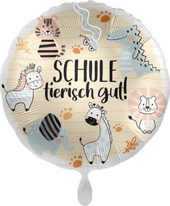 Einschulung Folienballon Tierisch gut 43cm