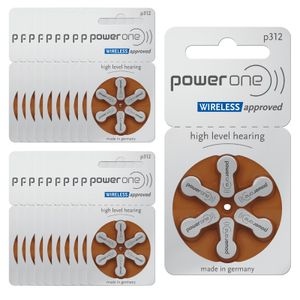 PowerOne 312 : Quecksilberfreie Hörgerätebatterien, 20 Wafers