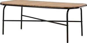 FURNLUX Esstisch Holmbeck Braun Und Schwarz 90cm / Hauptfarbe: Braun / Abmessungen: 90 x 200 x 75 cm