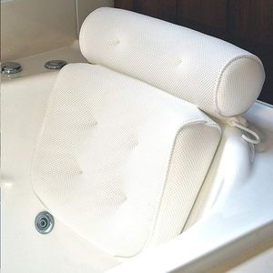 Badewannenkissen Bade 3D-Luftnetz Komfort Badekissen mit Saugnäpfen Nackenkissen Kopfstütze 37x 35x 10cm