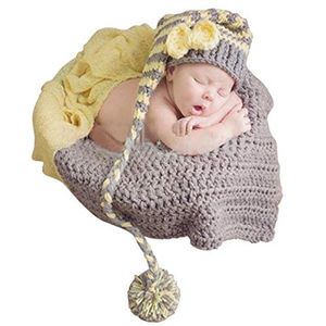 Baby Fotoshooting Strick langer Hut für Neugeborenen 0-12 Monate