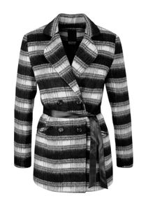 Laura Scott Damen Woll-Jacke Schwarz mit aufgesetzten Taschen, Größe:36