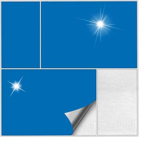 Fliesenaufkleber  Für Bad, Küche etc Azurblau 52 glänzend 15 x 20 cm 50 Stück