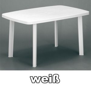 Zahradní stůl Faro 140x90cm bílý plastový