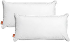 sleepling – 2er Set Wasserkissen, orthopädisches Kopfkissen, 100% Baumwolle, 40 x 80 cm, weiß
