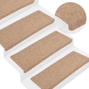 vidaXL Samolepicí podložky na schůdky 15 ks 65x24,5x3,5 cm Béžová vidaXL Samolepicí podložky na schůdky 15 ks 65x24,5x3,5 cm Béžová