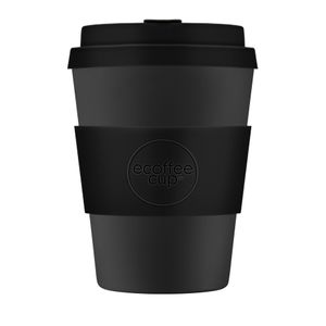 Ecoffee Cup Kerr and Napier PLA - Becher to Go 350 ml - Schwarz Silikon
