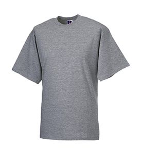 Russel Europe Herren T-Shirt Kurzarm Rundhals Basic Baumwolle Shirt, Größe:M, Farbe:Light Oxford