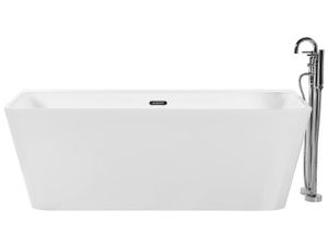 BELIANI Badewanne Weiß 170 x 80 cm Rechteckig Acryl Minimalistisch Modern