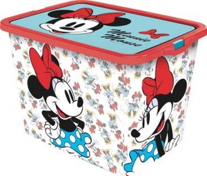 aufbewahrungsbox Minnie Mouse 23 Liter weiß/rot