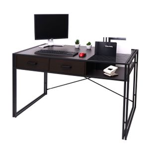 Schreibtisch MCW-H91, Bürotisch Computertisch, Industrial 76x120x70cm  dunkelbraun