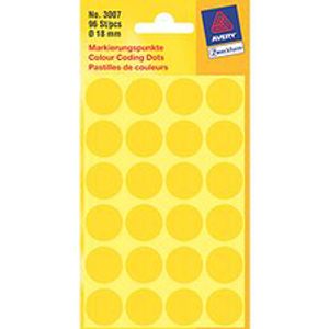 AVERY Zweckform Markierungspunkte Durchmesser 18 mm gelb 96 Stück