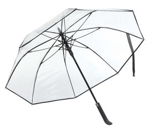 Regenschirm Transparent halbautomatik Ø103 cm Stockschirm 420 Gr Schirm Schwarz