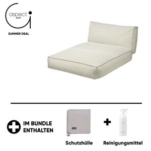 Blomus Outdoor-Bett -Stay- Special Edition Stoff Reah inkl. Gratis Schutzhülle & Reinigungsmittel Sand