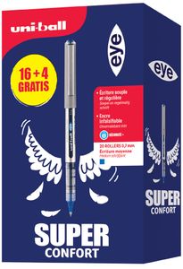 uni-ball Tintenroller eye fine UB-157 VALUE PACK blau 20 Stifte