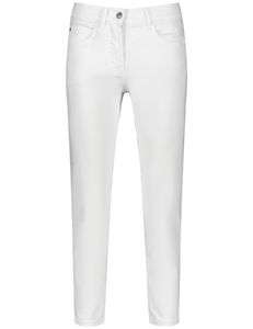 Gerry Weber - Slim Fit - Damen 7/8 Jeans SOL꞉INE BEST4ME (925055-67965), Größe:44, Farbe:Weiß/weiß (99600), Länge:Normal