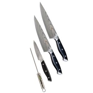 MediaShop Trusted Butcher Messer Set – hochwertiges Profi Kochmesser Set – ultrascharfe Klingen in Metzger-Qualität – inklusive Bratenthermometer – 4-tlg.