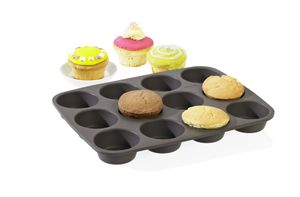 Lurch Amerykańska forma do muffinów 12 sztuk platynowa silikonowa forma do pieczenia muffinów