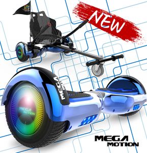 HoverBoard mit Sitz MegaMotion 6,5 Zoll Elektro Scooter Hoverboards Self Balance Scooter Segway E-Skateboard 350W*2 Motor mit Hoverkart für Kinder und Jugendliche