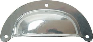 Muschelgriff Eisen vernickelt 68 mm