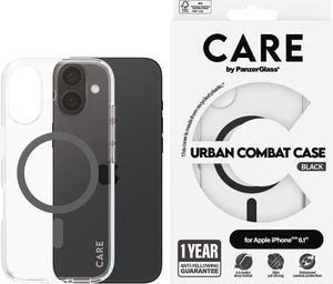 CARE by PanzerGlass Etui Flagship Black MagSafe iPhone 16 | CARE