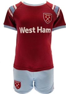 West Ham United FC - Vrchní a spodní díl pro miminko TA10243 (74) (Vínově červená/modrá)