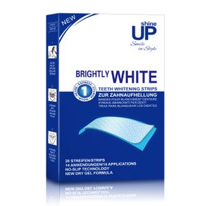 shineUP Bright White-Strips, 28 Bleaching-Stripes zur Zahnaufhellung in 14 Tagen, Zahnaufheller, Teeth Whitening strips