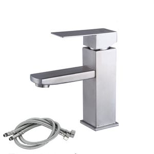 LAMON Wasserhahn Bad Wasserfall Waschtischarmatur Einhebelmischer Bad-WC-Mischbatterie Silber