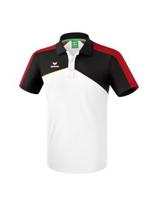 Erima Premium One 2.0 Poloshirt weiß/schwarz/rot/gelb