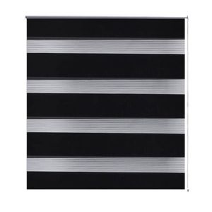 vidaXL Doppelrollo Seitenzug 80 x 150 cm schwarz