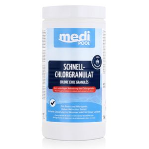 mediPOOL Schnell-Chlorgranulat 1kg - Anhebung des Chlorgehalts (1er Pack)