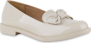 VAN HILL Damen Klassische Slippers Schleifen Absatz-Schuhe 841012, Farbe: Beige, Größe: 37 VAN HILL Damen Klassische Slippers Schleifen Absatz-Schuhe 841012, Farbe: Beige, Größe: 37