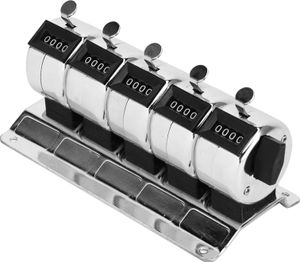 Mechanischer Zähler Metall Manueller Klicker 4-stellig 5 Einheiten Edelstahl Tally Hardware Tools